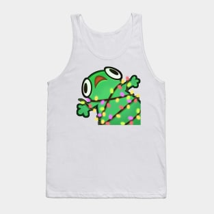 Froggie tangled in Christmas lights Tank Top